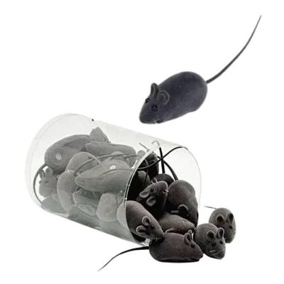 Brinquedo para Gatos Napi Ratinho Sonoro Interativo Vinil Preto Cinza 3CM 50 Unidades