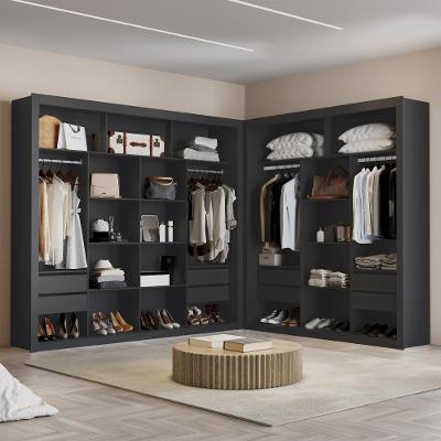 Closet Modulado 8 Gavetas Mdf Preto Tx Amoudi Móveis Preto Tx