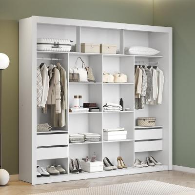 Closet 100% Mdf 4 Gavetas 230 Cm Nt6060 Branco Amoudi Móveis Branco