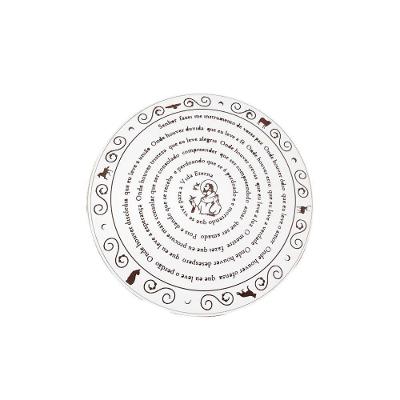 Mandala Decorativa Oração de São Francisco em MDF 30 cm Branco Trovarelli Móveis