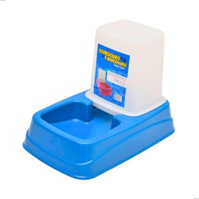 Kit Comedouro e Bebedouro OEM Dupla Função para Cães e Gatos Plástico Azul 1 kg 1 5 l 1 Unidade