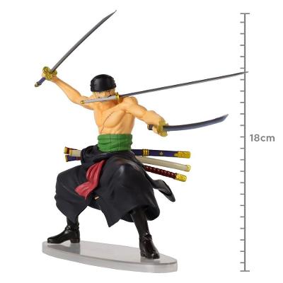 Figure de Coleção Ichiban Signs Of The Hight King Roronoa Zoro One Piece PVC 18CM Verde
