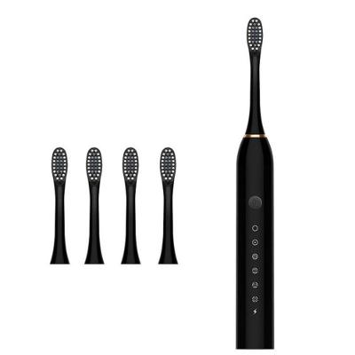 Escova de Dentes Elétrica OEM Sonic Ipx7 para Higiene Bucal com 6 Modos Temporizador Preto com 4