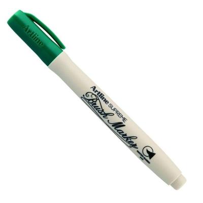 Caneta Artline Supreme Brush com Ponta de Pincel e Tinta à Base de Água 1 Unidade Verde Escuro