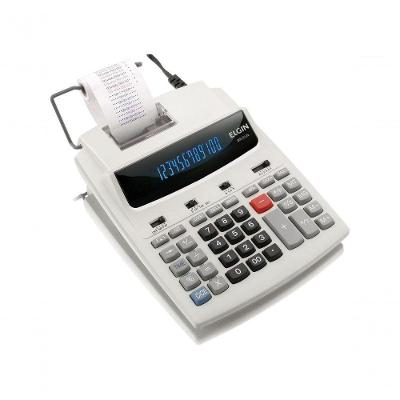 Calculadora de Mesa Elgin MR-6124 com Bobina 12 Dígitos Visor Fluorescente Verde Impressão Bicolor