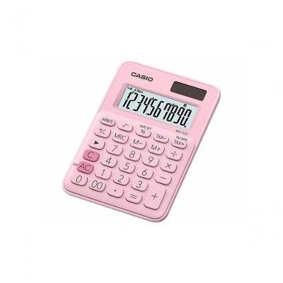 Calculadora de Mesa Casio MS-7UC-PK-N-DC 10 Dígitos com Cálculo de Tempo e Alíquotas Alimentação
