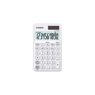 Calculadora de Bolso Casio SL-310UC-BU-W-DC com 10 Dígitos e Cálculo de Horas Branco
