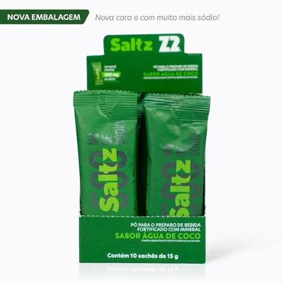 Suplemento Hidroeletrolítico em Pó Saltz 500 Água de Coco para Reposição de Eletrólitos com 500MG