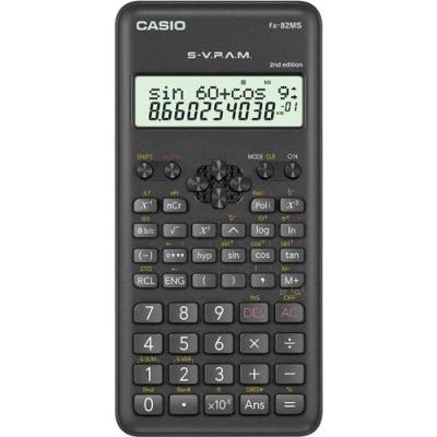 Calculadora Científica Casio FX-82MS-2-S4-DH com 240 Funções e Visor de Duas Linhas Preto