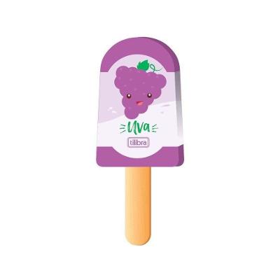 Borracha Tilibra Picolé Frutas com Aroma Macia Não Tóxica 1 Unidade Roxo