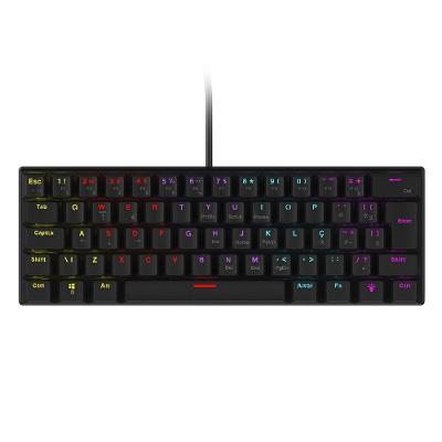 Teclado Mecânico 60% Vinik Anihi ANIHIBKRD com Switches Red, LED Rainbow e anti-ghosting 22 Teclas