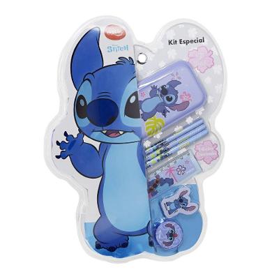 Kit Escolar Molin do Brasil Especial Stitch Edição Limitada 7 Peças com Lápis, Régua e Estojo