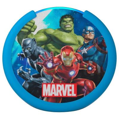 Caixa de Som Inteligente Infantil Amazon Echo Pop Kids Marvel Avengers com Alexa e Bluetooth