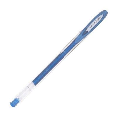 Caneta Gel Signo Noble Metal Azul Ponta 0,8MM com Corpo e Tinta Prateados Metalizados 1 Unidade Azul
