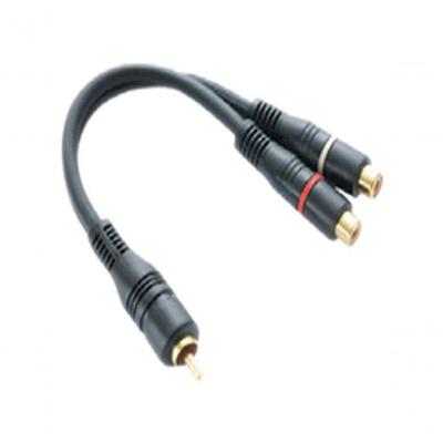Cabo de Áudio RCA NWT Cabo Áudio Y1 Rca Macho + 2 Rca Fêmea Gold 5mm para Conexão Eficiente