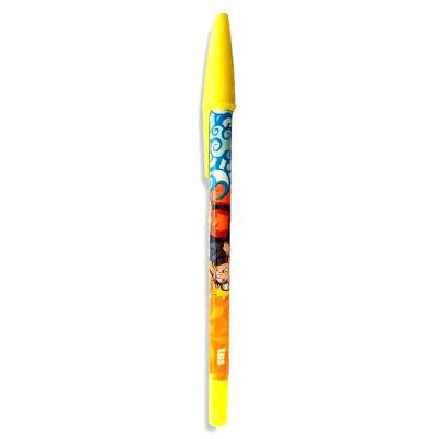 Caneta Esferográfica Tris Naruto 1.0mm com Escrita Suave para Anotações e Desenhos Amarelo