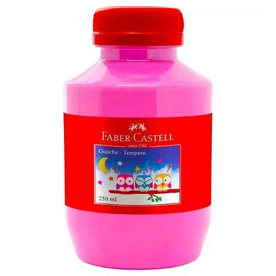 Tinta Guache Escolar Faber-Castell 250ML 1 Unidade Rosa
