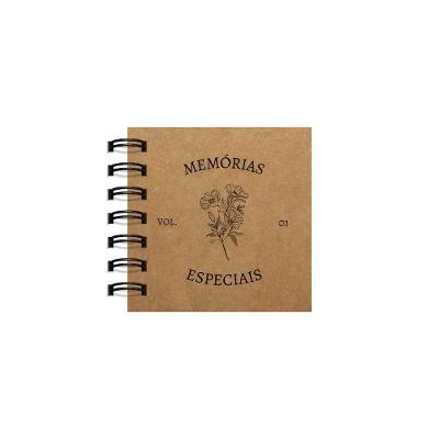 Scrapbook OEM Memórias Especiais Capa Flexível Kraft 240g com 20 Folhas Tamanho A6 para Fotos Preto