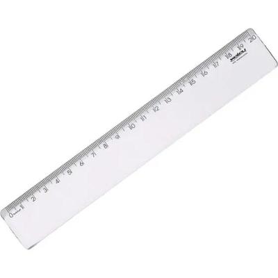 Régua Maxcril New Line Cristal com Marcações em Centímetros e Milímetros 20CM Transparente