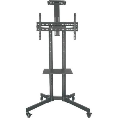Pedestal Móvel para TV Multivisão PED-4265 com Ajuste de Altura e Bandeja VESA 640x405 mm Preto