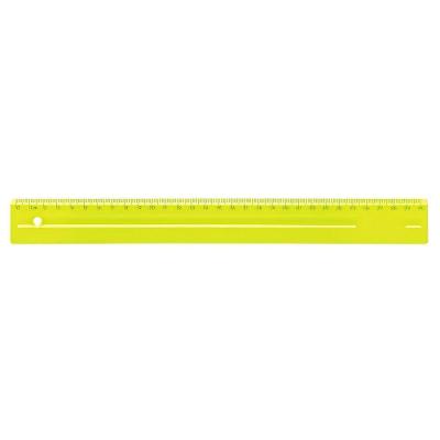 Régua Dello Full Color Transparente Resistente com Marcações Nítidas 30CM 1 Unidade Verde Limão