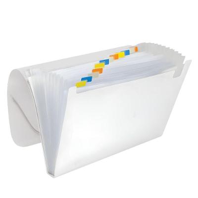 Pasta Sanfonada OEM 12 Divisórias A4 Ofício 330x235mm 1 Unidade Cristal