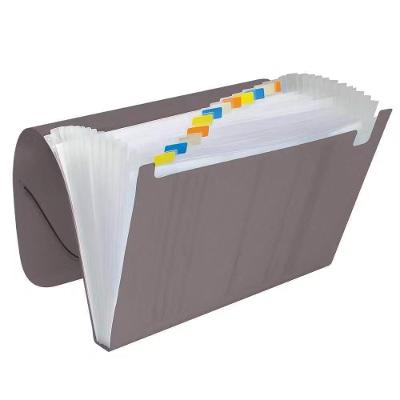 Pasta Sanfonada A4 OEM 12 Divisórias ACP Formato A4 1 Unidade Cinza