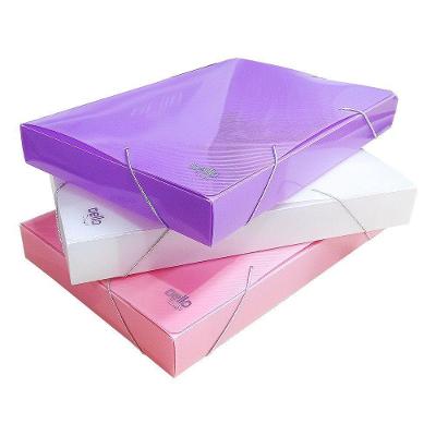 Pasta Aba Elástico Ofício Dello Top Line Lombo 4CM para Documentos 1 Unidade Rosa