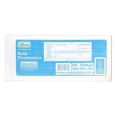 Nota Promissória Tilibra Grande - 50 Folhas Certificada FSC 214MM X 93MM