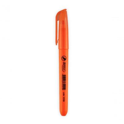 Marca Texto Escolar Fluorescente BRW com Ponta Chanfrada 4,0MM 1 Unidade Laranja