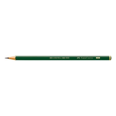 Lápis Preto Técnico Faber-Castell 9000 B com Grafite Resistente Sextavado Unidade Preto