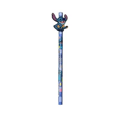 Lápis Preto Molin do Brasil Top Decorado Disney Stitch com Grafite Suave 1 Unidade Preto