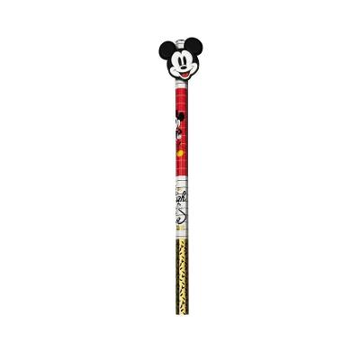 Lápis Preto HB Molin do Brasil Top Mickey Mouse Estampa 3 com Borracha e Design Exclusivo Preto