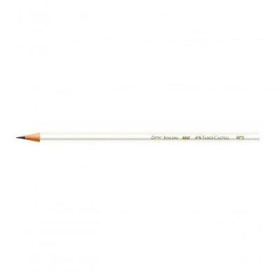 Lápis Grafite Faber-Castell Pérola Graduação 2B com Corpo Redondo Ponta Max Resistente Branco