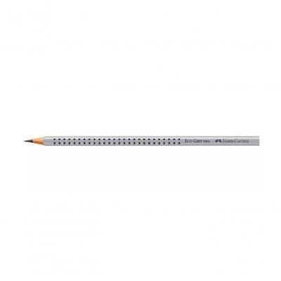 Lápis Grafite Escolar Faber-Castell Grip 2B com Mina Macia para Escrita Confortável Cinza