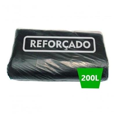 Saco de Lixo 200 Litros Reforçado 95X115 Boca Larga Preto Higipack