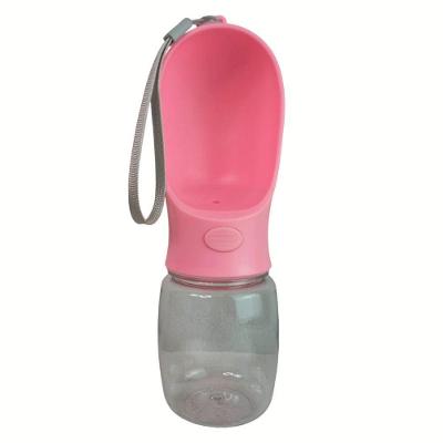 Garrafa Bebedouro Portátil Pets AB Mídia SU-COP Cães e Gatos Rosa 350ML