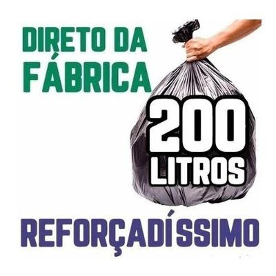 Saco de Lixo 200 Litros 200 un Reforçadíssimo para Lixeiras 80 a 100 Preto Higipack