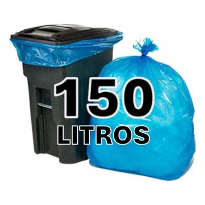 Saco de Lixo 150 Litros Extra Reforçado para Resíduos Até 24KG Azul Higipack