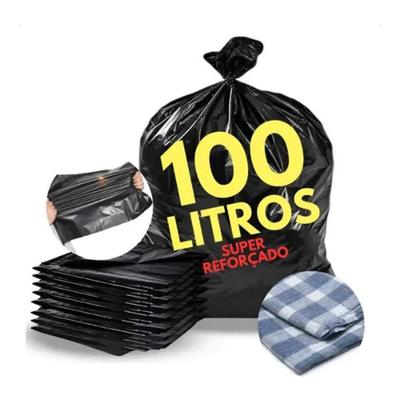 Saco de Lixo 100 Litros Reforçado Resistente Grosso Pesado C para Uso Intenso Higipack