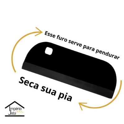 Rodinho de Pia Compacto para Secagem de Pia e Vidros Design Minimalista Preto OEM