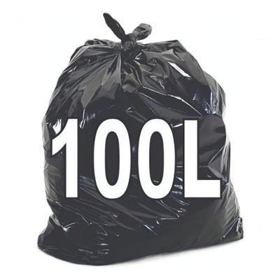 Kit 6 Pacotes Saco de Lixo 100 Litros Resistente Preto Higipack