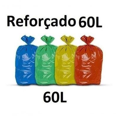 Kit 11 Pacotes Saco para Lixo 60 Litros P6 Reforçado 60x70 Aproximadamente 60 Unidades Higipack