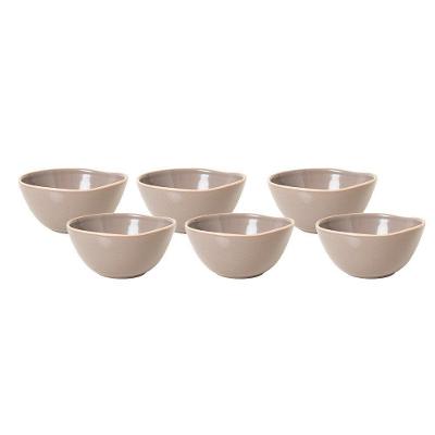 Jogo De Bowl Copa E Cia 6 Peças Vivant Em Cerâmica Vanilla