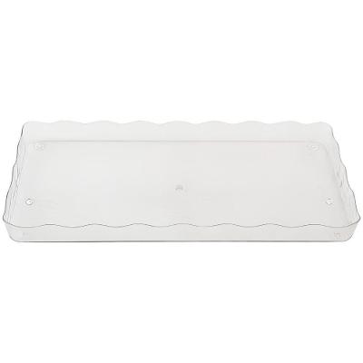Bandeja Organizadora CK7165 em PLÁSTICO PET Compacta para Alimentos e Objetos Transparente Clink