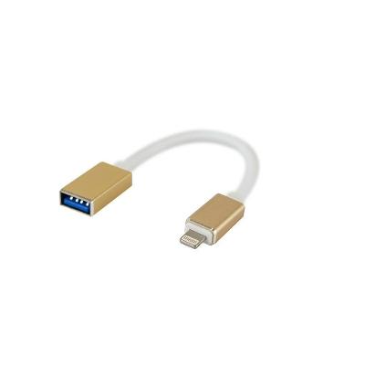 Cabo OTG Evus C-078 Lightning X USB 2.0 para Conexão e Transferência de Dados 15CM