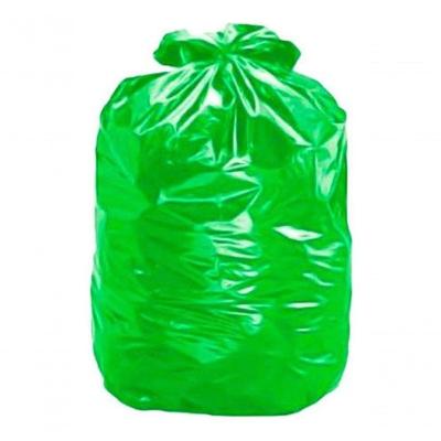Saco de Lixo Verde 60L Padrão Gigante 100UND para Descarte de Resíduos Higipack