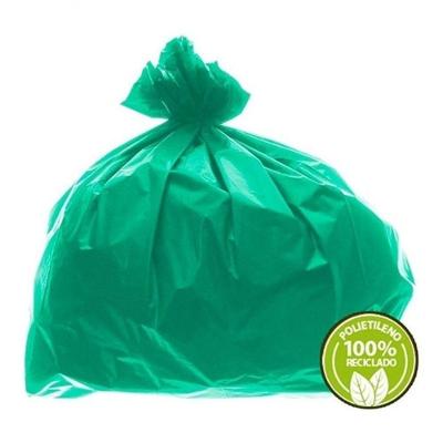 Saco de Lixo Super Leve 60 Litros 100un 10PCT em Polietileno 100% Reciclado Verde Higipack