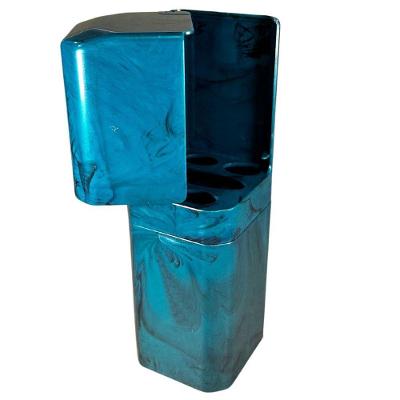 Porta Escovas e Creme Dental OEM Mármore Verde com Encaixe Adesivo em Plástico Resistente 21x7cm