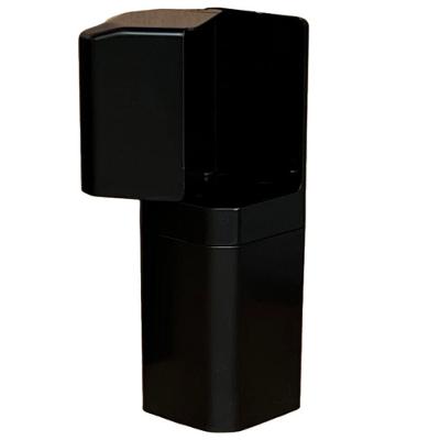 Porta Escovas e Creme Dental OEM com Encaixe Adesivo Plástico Preto para Banheiro 21cm